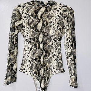 Snake Print Bodysuit, Backout
